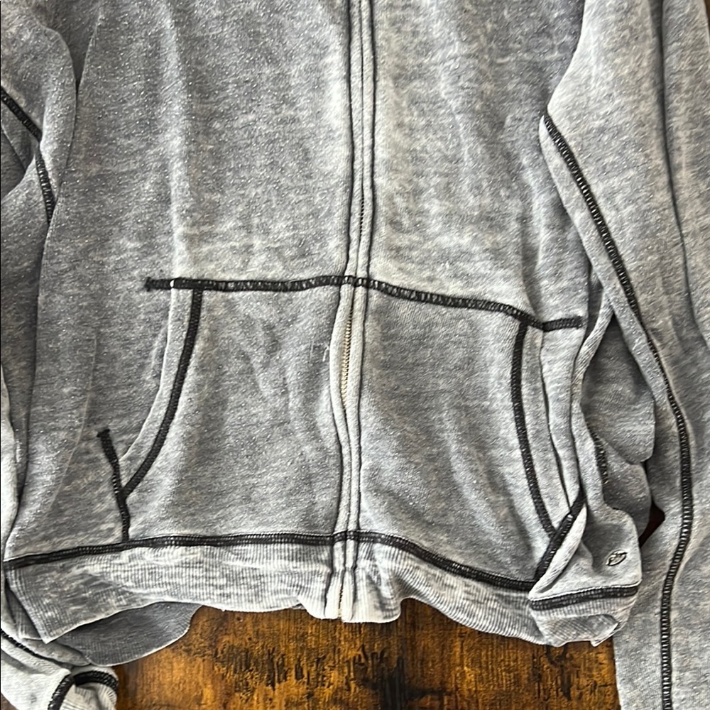 American Eagle Outfitters Gray Zip-Up Hoodie - Picture 5 of 5